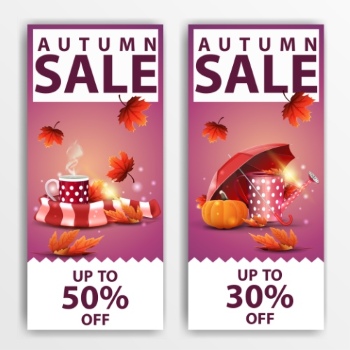 Autumn Sales Vector Collection 50xEPS
