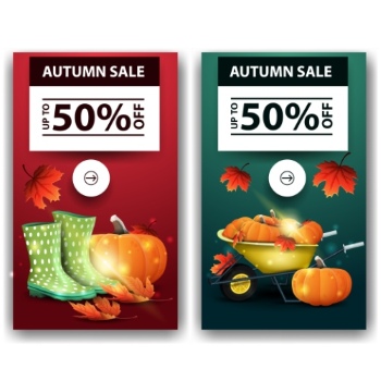 Autumn Sales Vector Collection 50xEPS