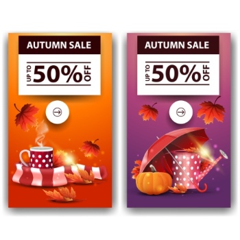 Autumn Sales Vector Collection 50xEPS