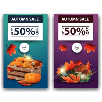 Autumn Sales Vector Collection 50xEPS