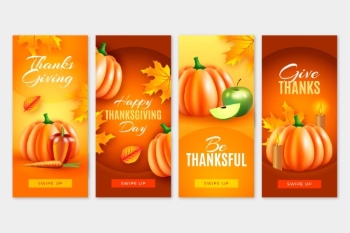 Thanksgiving Backgrounds & Banners 23xEPS