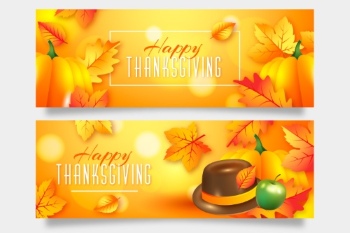 Thanksgiving Backgrounds & Banners 23xEPS