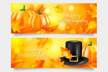 Thanksgiving Backgrounds & Banners 23xEPS