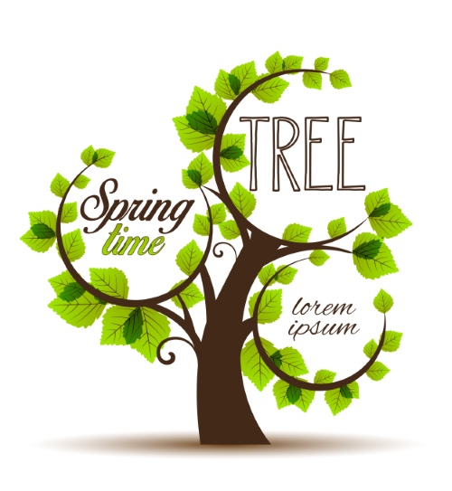 Trees in Four Seasons - Spring, Summer, Autumn & Winter 25xEPS