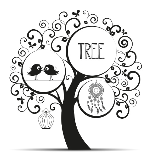 Trees in Four Seasons - Spring, Summer, Autumn & Winter 25xEPS