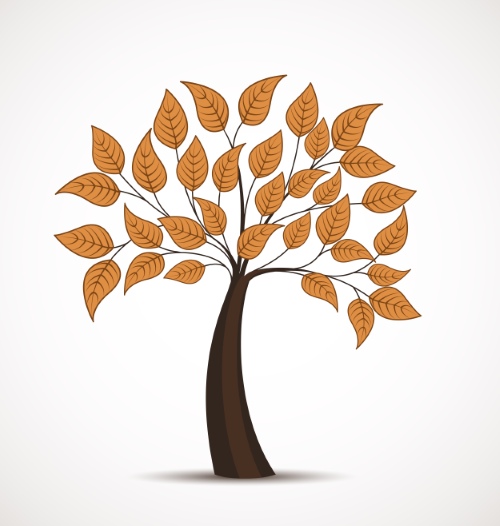 Trees in Four Seasons - Spring, Summer, Autumn & Winter 25xEPS