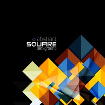 Textured Paper Geometric Shapes on Black 29xEPS