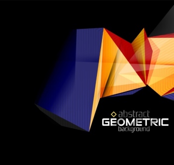 Textured Paper Geometric Shapes on Black 29xEPS