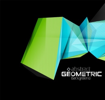 Textured Paper Geometric Shapes on Black 29xEPS