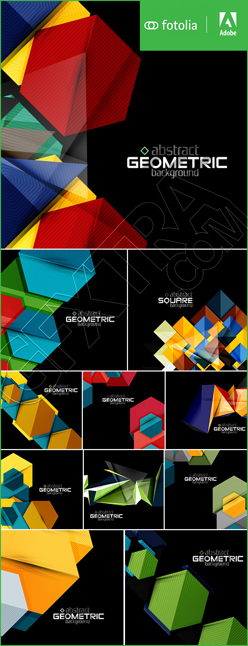 Textured Paper Geometric Shapes on Black 29xEPS Textured Paper Geometric Shapes on Black 29xEPS