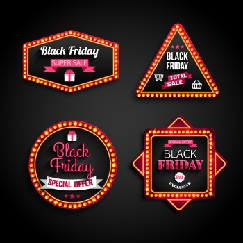 Black Friday Sale Backgrounds, Banners, Labels Collection 61xEPS