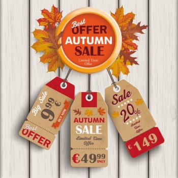 Black Friday Autumn Concept Labels & Sale Templates 42xEPS