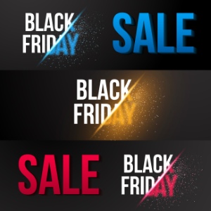 Black Friday Flyer Banner Logo Sticker Sale Invitation Cards 25xEPS