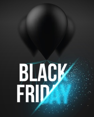 Black Friday Flyer Banner Logo Sticker Sale Invitation Cards 25xEPS