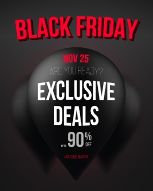 Black Friday Flyer Banner Logo Sticker Sale Invitation Cards 25xEPS