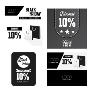Black Friday Sale Discount Tags & Templates 71xEPS