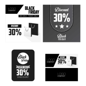 Black Friday Sale Discount Tags & Templates 71xEPS