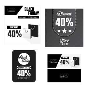 Black Friday Sale Discount Tags & Templates 71xEPS