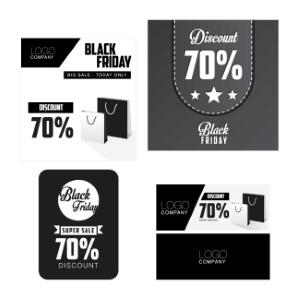 Black Friday Sale Discount Tags & Templates 71xEPS
