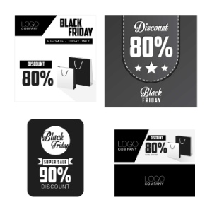 Black Friday Sale Discount Tags & Templates 71xEPS