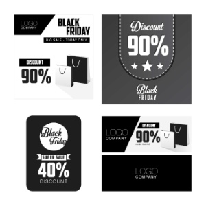 Black Friday Sale Discount Tags & Templates 71xEPS