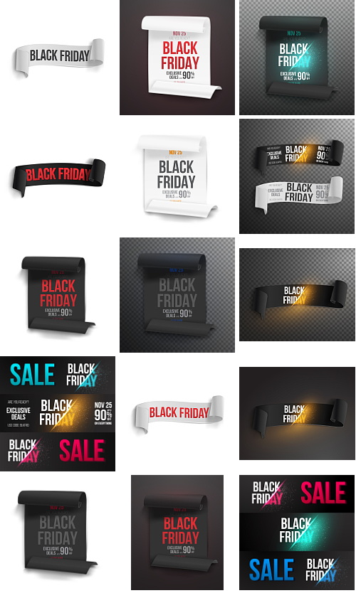 Black Friday Sale Design Elements Bundle 161xEPS