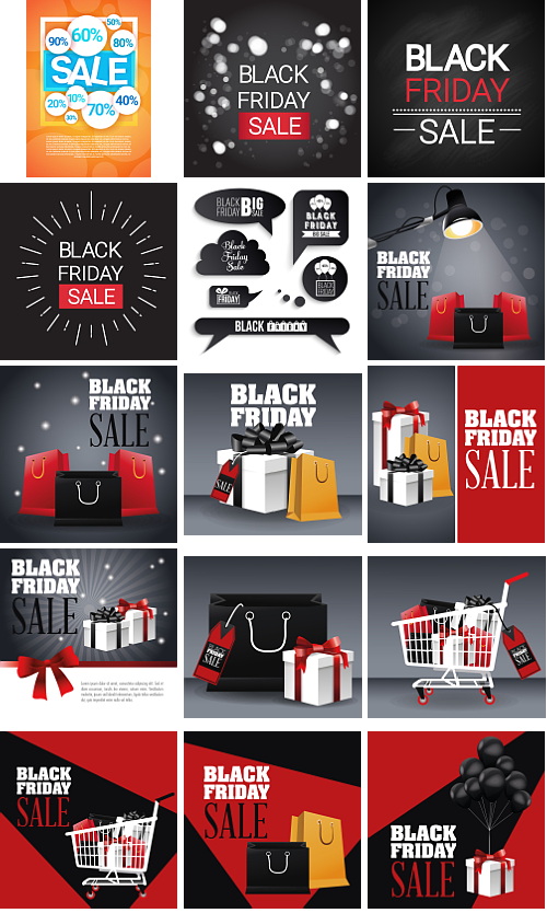 Black Friday Sale Design Elements Bundle 161xEPS
