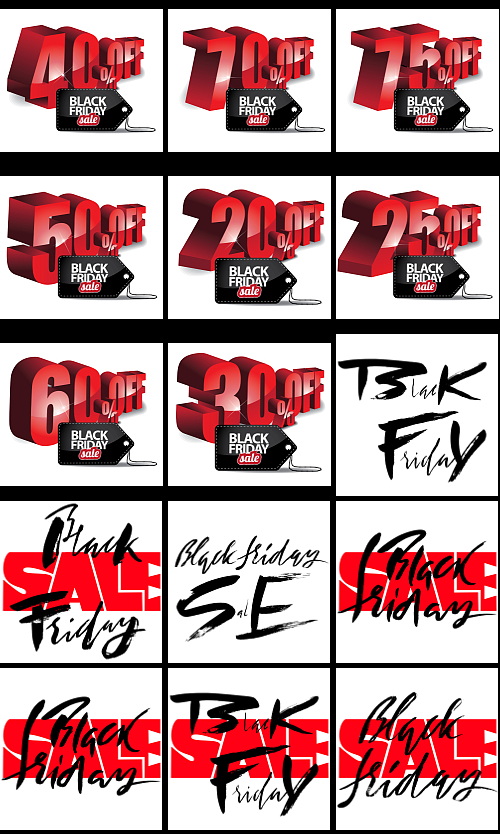 Black Friday Design Elements Bundle 163xEPS