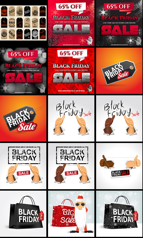 Black Friday Design Elements Bundle 163xEPS