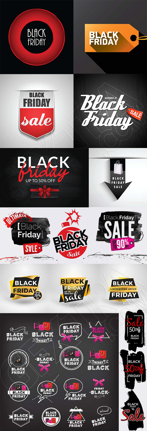 Black Friday Design Elements 52xEPS