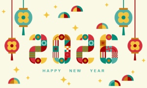 2026 New Year Geometric Design Templates 27xAI