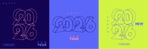 2026 New Year Geometric Design Templates 27xAI
