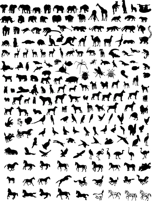 Animal Silhouettes 11xEPS