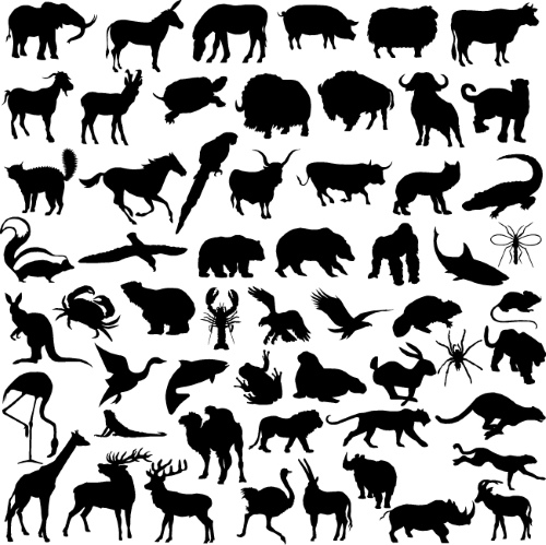 Animal Silhouettes 11xEPS