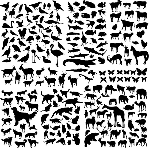 Animal Silhouettes 11xEPS