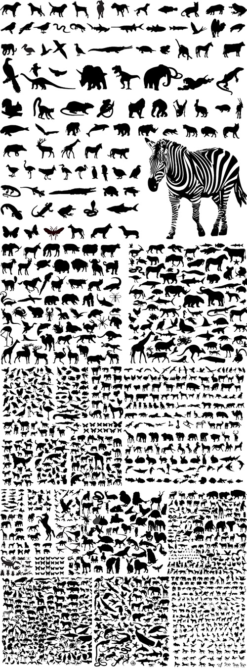 Animal Silhouettes 11xEPS
