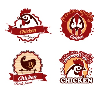 Yummy Fried Chicken Logos 6xEPS