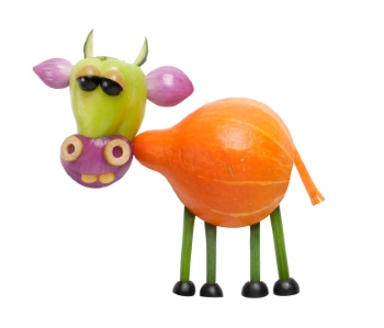 Creative Vegetables Animals on White Background 40xJPG