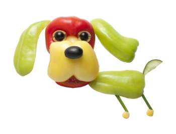 Creative Vegetables Animals on White Background 40xJPG