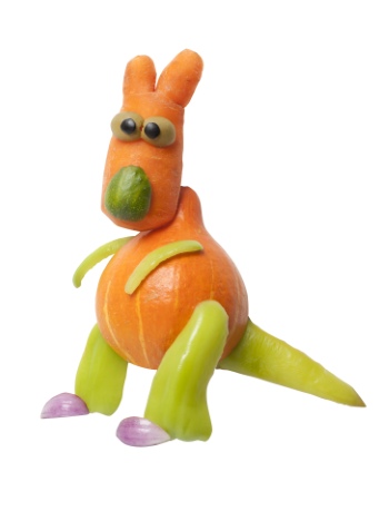 Creative Vegetables Animals on White Background 40xJPG