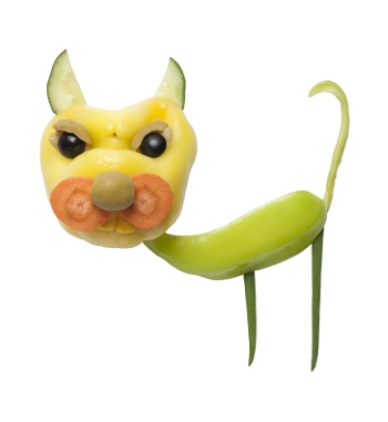 Creative Vegetables Animals on White Background 40xJPG