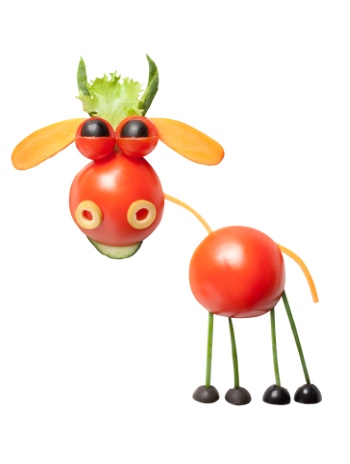 Creative Vegetables Animals on White Background 40xJPG