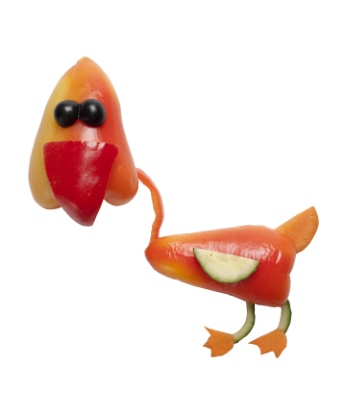 Creative Vegetables Animals on White Background 40xJPG