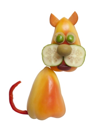 Creative Vegetables Animals on White Background 40xJPG