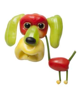 Creative Vegetables Animals on White Background 40xJPG