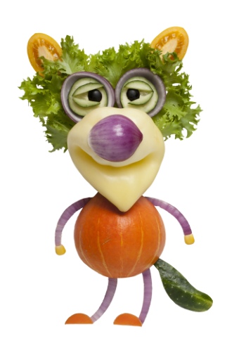 Creative Vegetables Animals on White Background 40xJPG