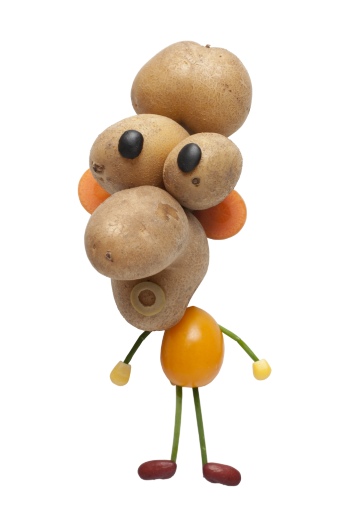 Creative Vegetables Animals on White Background 40xJPG