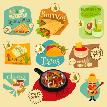 Mexican Food Design Elements 35xEPS