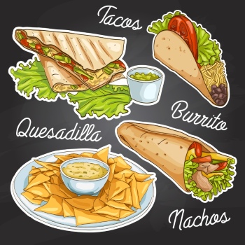 Mexican Food Design Elements 35xEPS