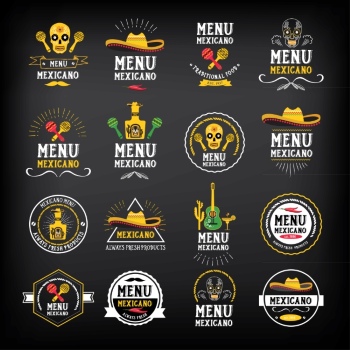 Mexican Food Design Elements 35xEPS